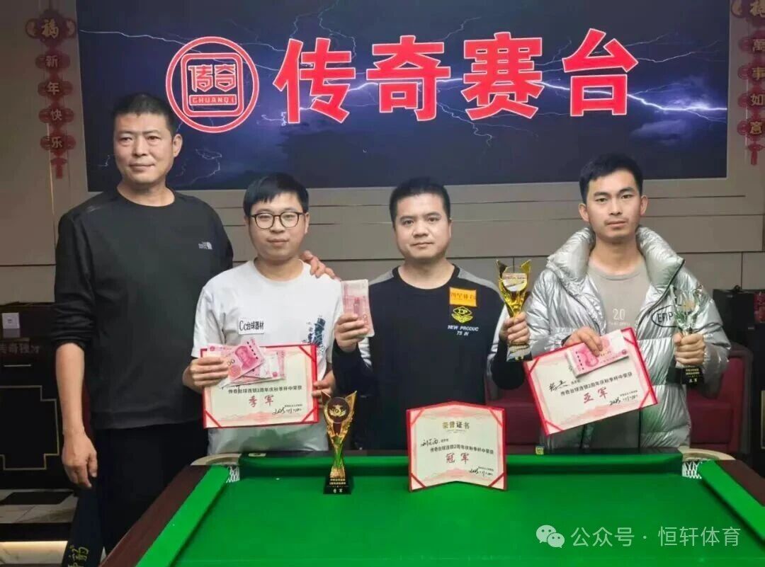 捷报 | 祝贺LP球员 刘文西 荣获六盘水传奇台球连锁周年庆杯 冠军(图1)