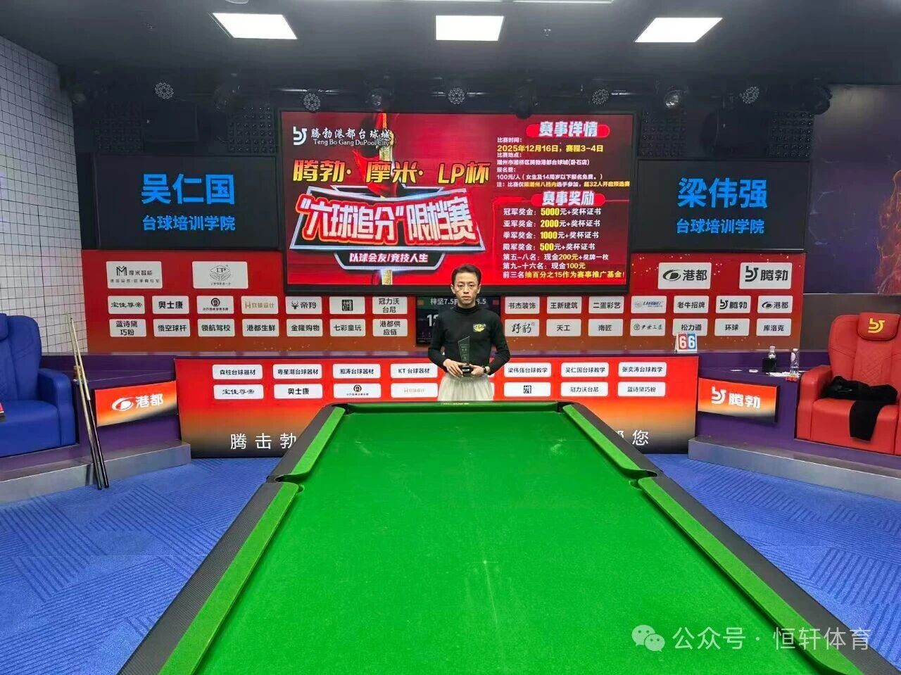 赛果 | 潮汕腾勃·摩米 LP杯“六球追分”限档赛 梓坚 夺冠(图3)