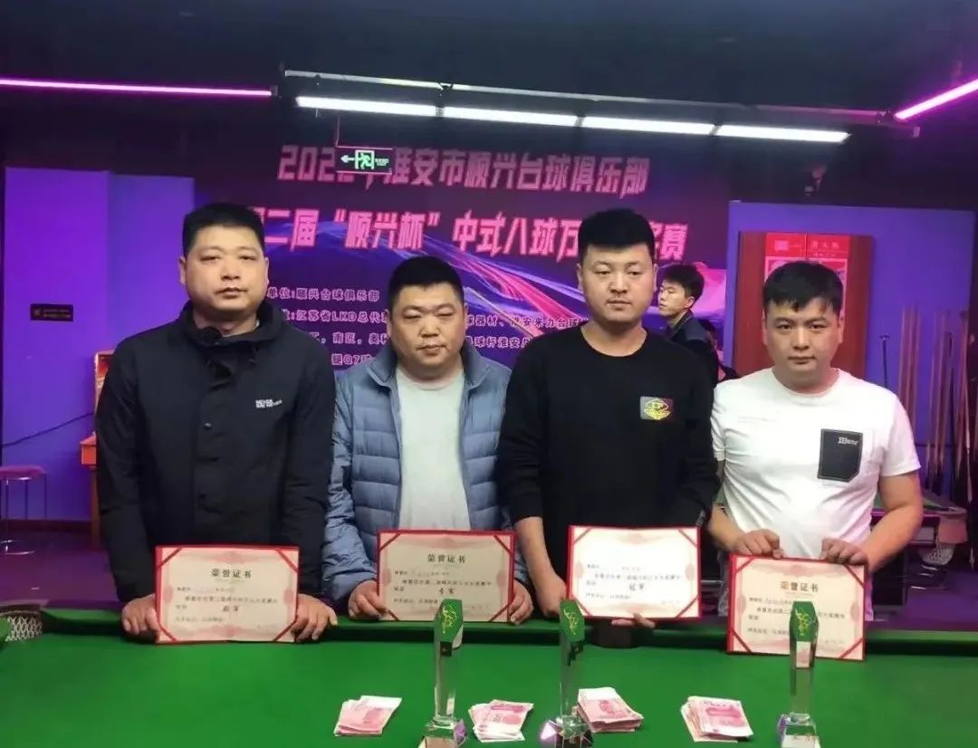 捷报 | 恭喜LP球员徐德文荣获淮安市顺兴台球俱乐部第二届顺兴杯​ 冠军