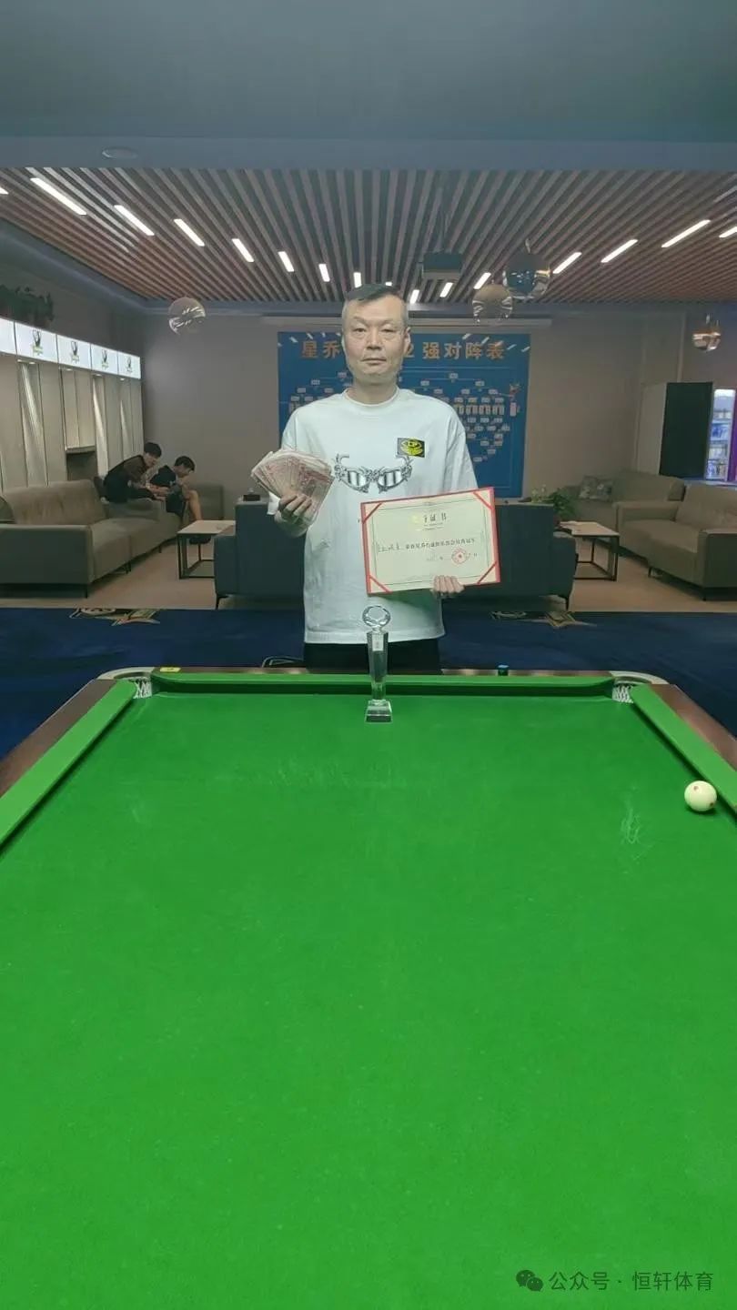 捷报 | 祝贺LP球员 杨晓星 荣获开封星乔台球俱乐部中式八球会员赛 冠军