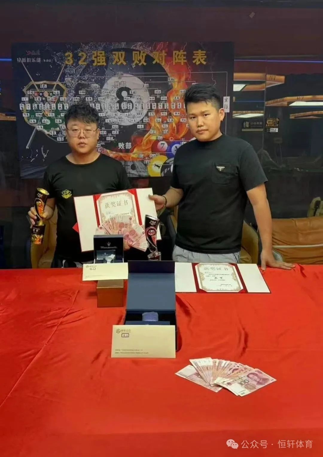 捷报 | 祝贺LP球员 宋越、陈蒙 荣获广州星爵俱乐部（永泰店）利百文中式台球弹性让球公开赛 冠殿军(图1)