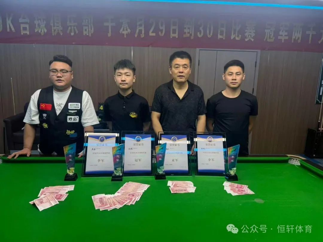 捷报 | 祝贺LP球员 王九思 荣获临沂市河东区JK台球限档赛 冠军(图2)