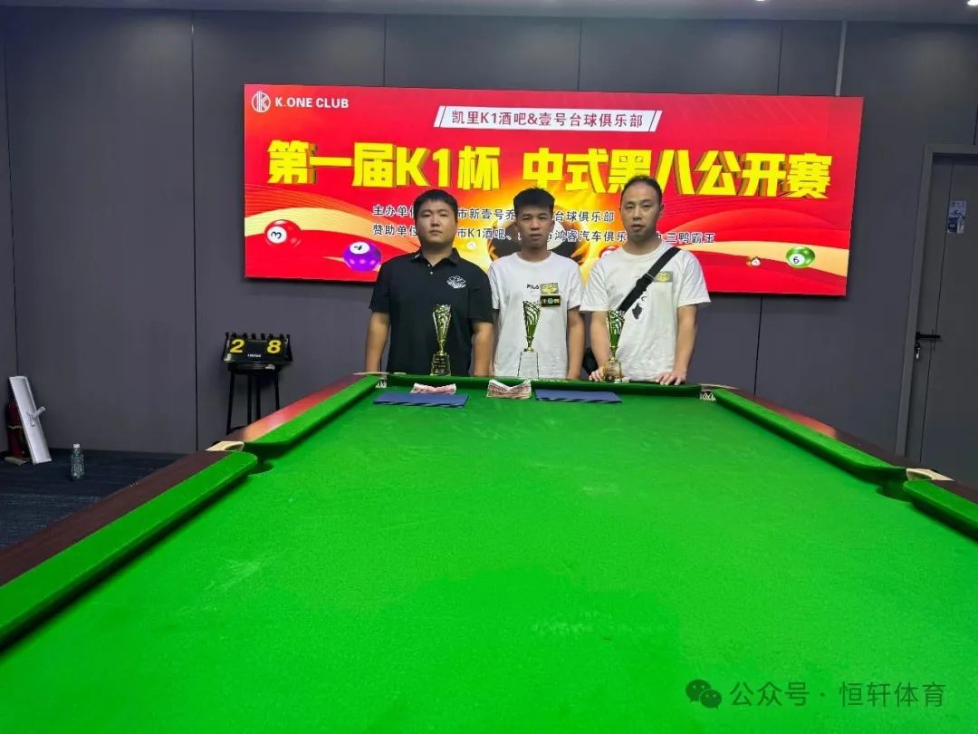 捷报 | 祝贺LP球员 杨建平、龙光红、胡峰 包揽黔东南壹号台球俱乐部第一届K1杯中式八球公开赛 冠亚季军(图2)