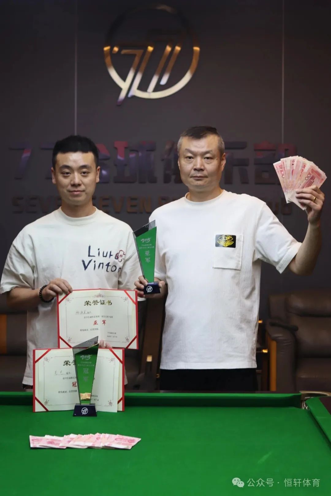 捷报 | 祝贺LP球员 蒋志茂、杨晓星 包揽2025巩义市77台球俱乐部周年中式八球万元赛 冠亚军(图1)