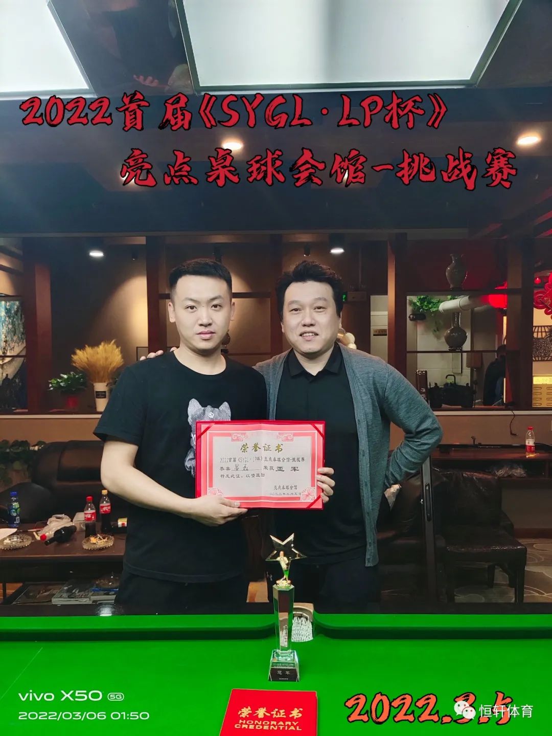 赛果 | 首届《SYGL·LP杯》亮点桌球会馆挑战赛 圆满闭幕(图3)